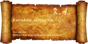 Kerekes Alberta névjegykártya