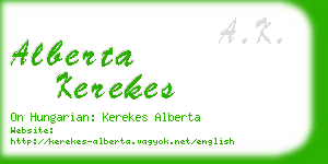 alberta kerekes business card